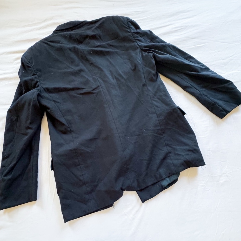 Valentino UOMO Black Double Breasted 100% Wool Suit Jacket - Picture 4 of 8